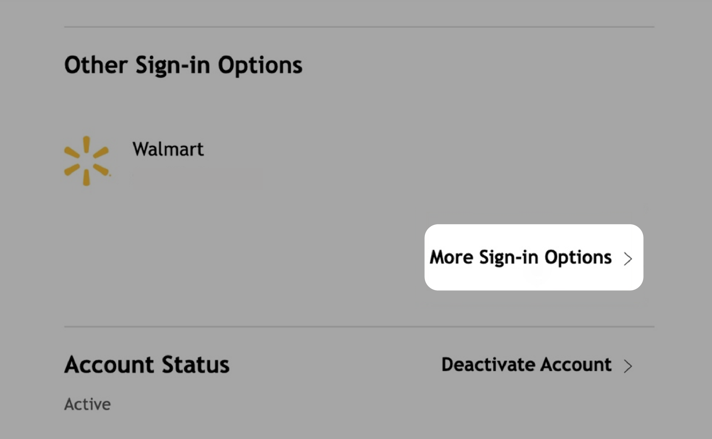 Kobo Other Sign-in Options menu with the More Sign-in options highlighted.