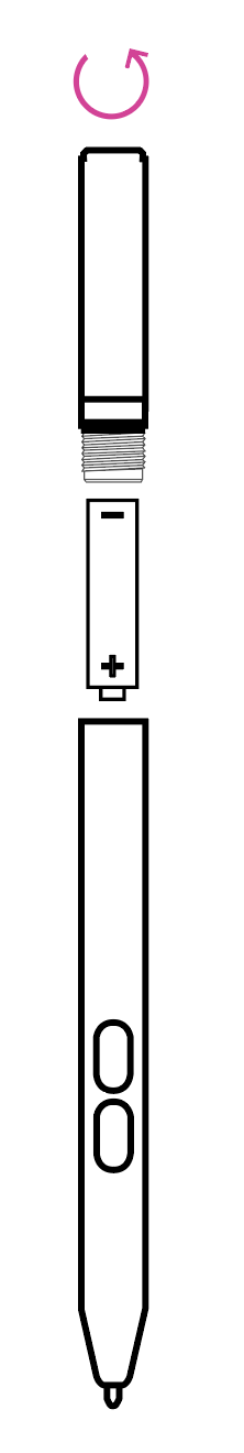 Illustration of removing the Kobo Stylus battery cover.