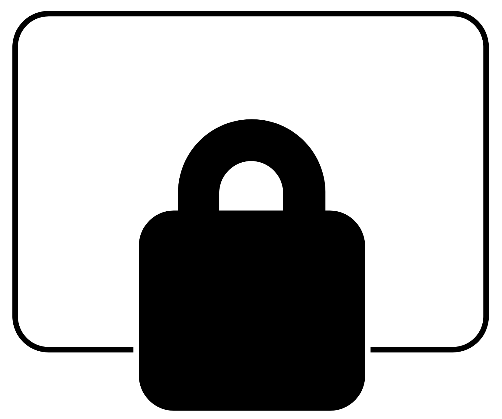 Pictogram voor vergrendeling in liggende modus