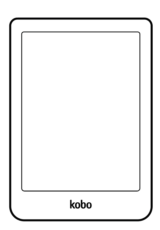 Uma ilustração de um eReader Kobo.