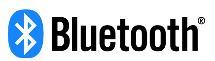 Ícono de Bluetooth con la palabra Bluetooth.