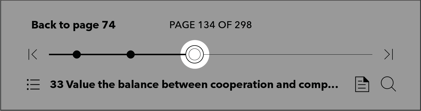Visualização do Limpa-páginas do Kobo eReader com o ícone circular do limpa-páginas destacado.