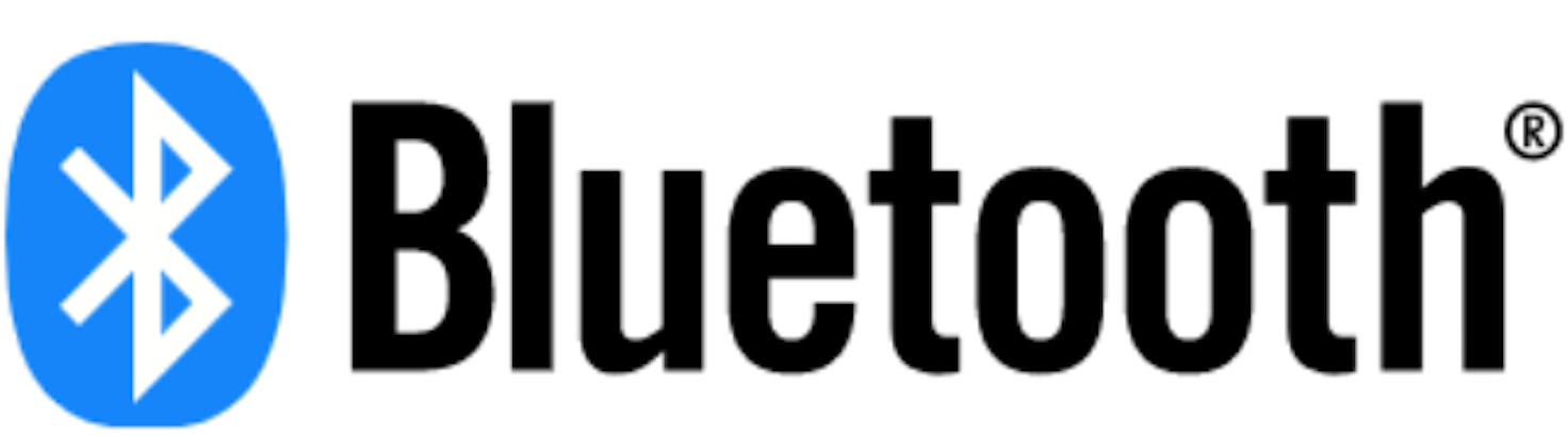 Bluetooth-Symbol mit dem Wort Bluetooth.