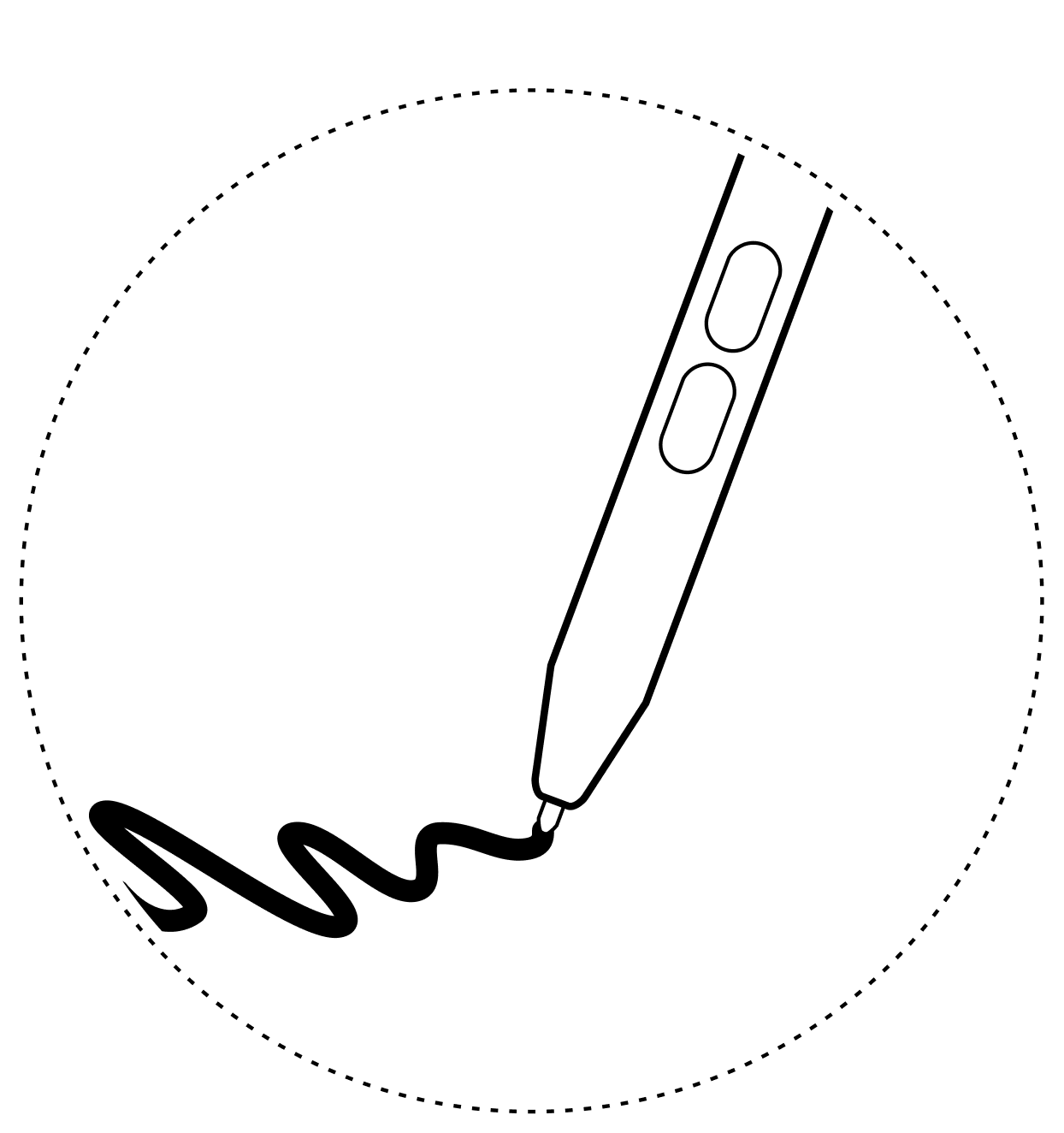 The official translation for "Kobo Stylus scribling on a page" in French, using the terminology from Rakuten Kobo, would be:

"Kobo Stylus écrivant sur une page."